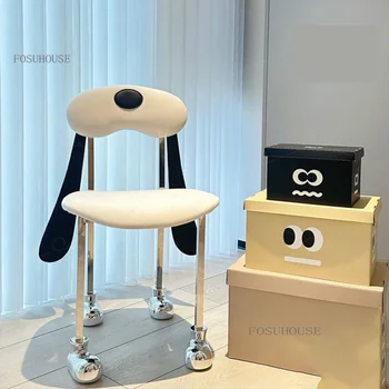 Средневековая собака Металлические Обеденные стулья Мебель для дома Мебель для спальни Стул со спинкой Дизайнерский обеденный стол Мультяшный стул