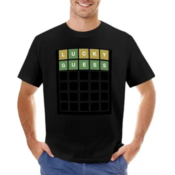 Wordle Lucky Guess - Забавная футболка с дизайном Wordl Grid Word Game, корейские модные футболки для любителей спорта, облегающие футболки для мужчин